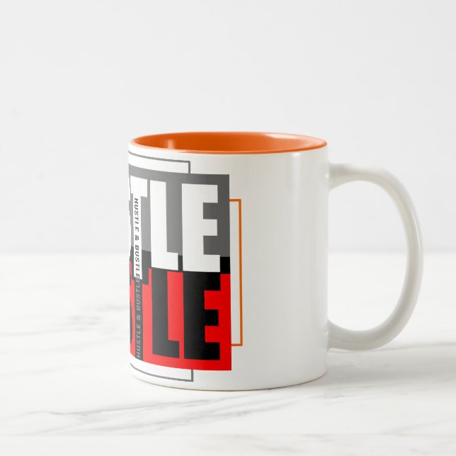 Café Em Dois Tons Caneca de Hustle Bustle (Direita)