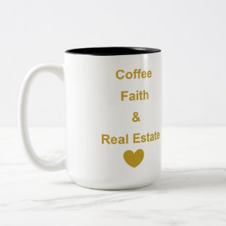 Café Em Dois Tons Caneca de Imóveis