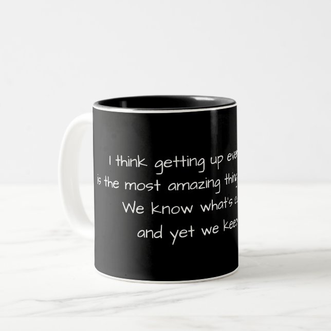 Café Em Dois Tons caneca de inspiração (Frente Esquerda)