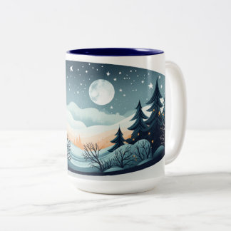 Café Em Dois Tons Caneca de inverno