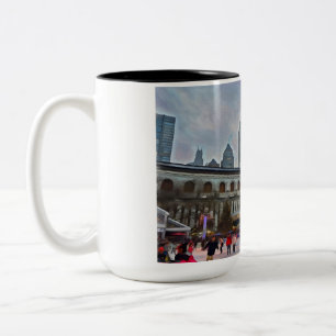 Café Em Dois Tons Caneca de Inverno do Bryant Park
