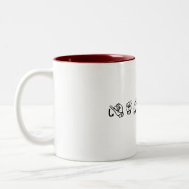 Café Em Dois Tons Caneca de Jacalyn ASL