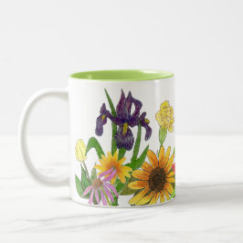 Café Em Dois Tons Caneca de Jardim Springtime