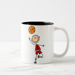 Café Em Dois Tons Caneca de Jogar Basquete
