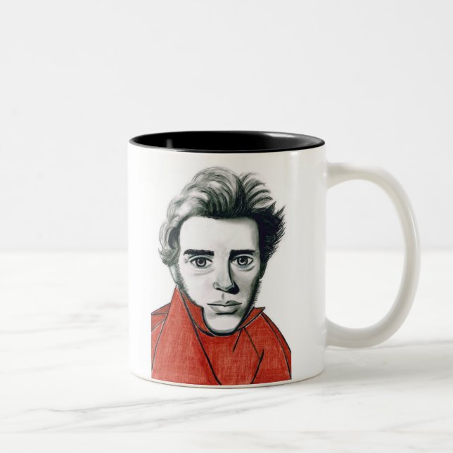 Café Em Dois Tons Caneca de Kierkegaard (Direita)