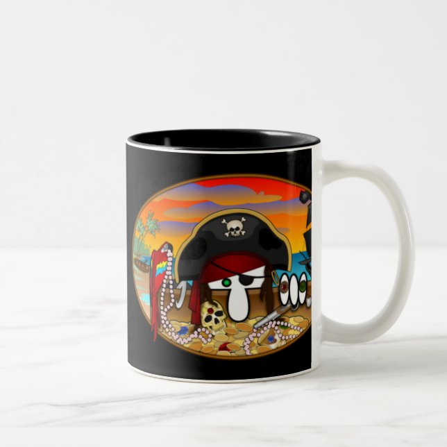 Café Em Dois Tons Caneca de Kilroy do pirata (Direita)