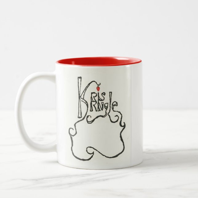 Café Em Dois Tons Caneca de Kris Kringle (Esquerda)