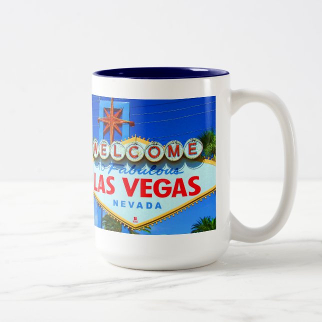 Café Em Dois Tons Caneca de Las Vegas (Direita)