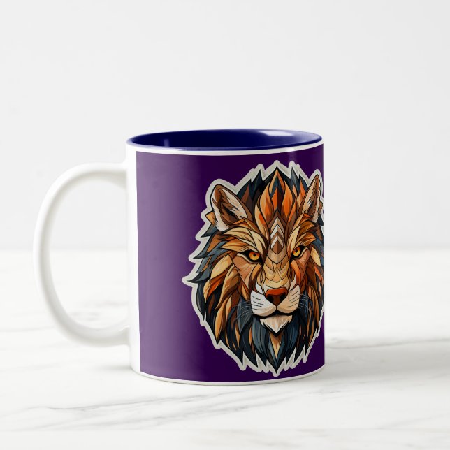 Café Em Dois Tons caneca de leão (Esquerda)