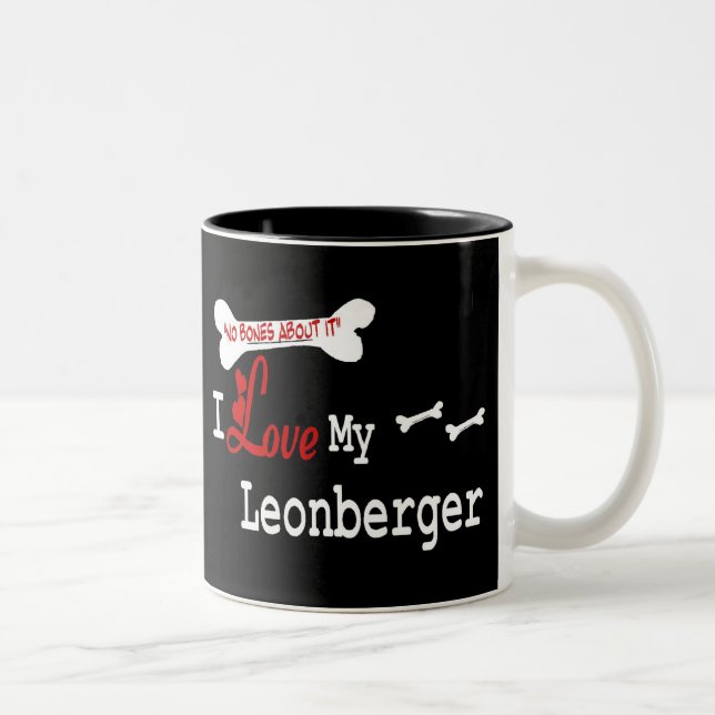 Café Em Dois Tons Caneca de Leonberger (amor de I) (Direita)