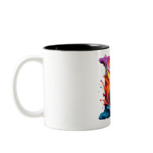 Caneca de Letra Líquida Colorida "E" – Tinta 3D Vi