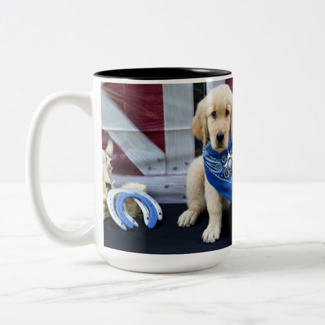 Café Em Dois Tons Caneca de Levi do vaqueiro (Esquerda)