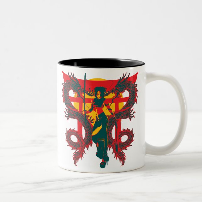 Café Em Dois Tons Caneca de Lilly do dragão (Direita)