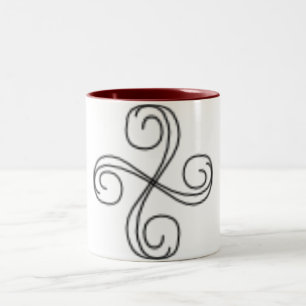 Café Em Dois Tons Caneca de Linha Curva