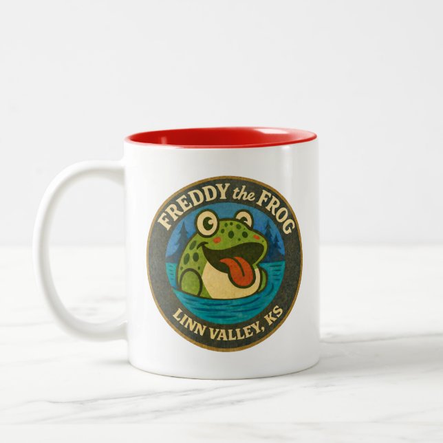 Café Em Dois Tons Caneca de Linn Valley, KS (Esquerda)