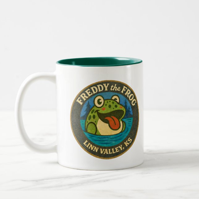 Café Em Dois Tons Caneca de Linn Valley, KS (Esquerda)
