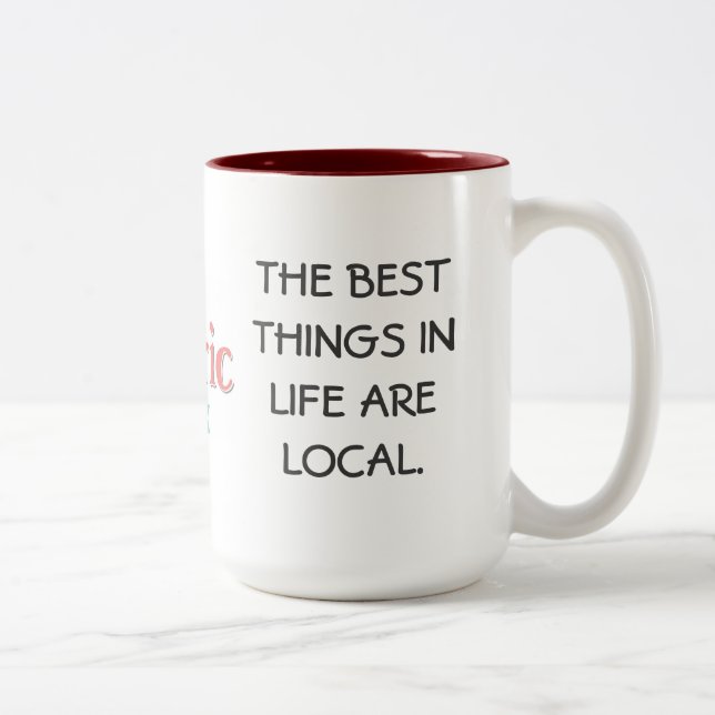 Café Em Dois Tons Caneca de LocalCentric (Direita)