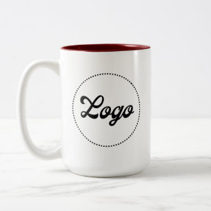 Café Em Dois Tons Caneca de Logo Bicolor MARROM Promocional Personal