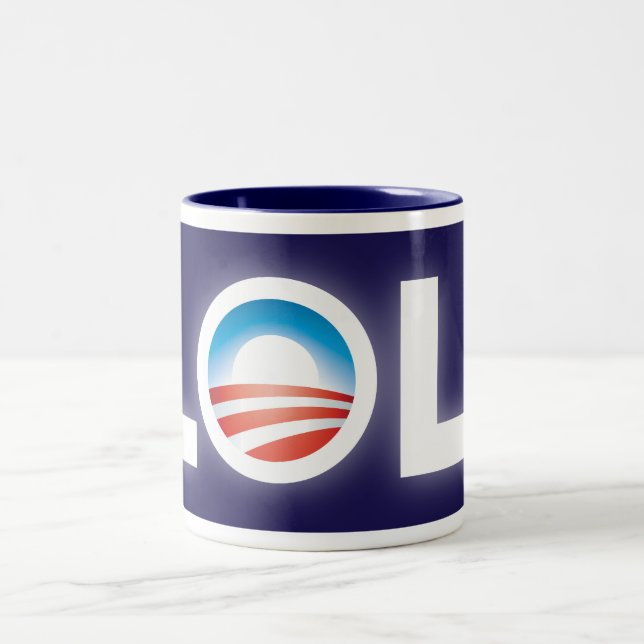 Café Em Dois Tons Caneca de LOL Obama (Centro)