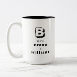 Café Em Dois Tons Caneca de Louvor de Luxo Personalizada Brave B
