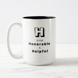Café Em Dois Tons Caneca de Louvor de Luxo Personalizada H - Honoráv