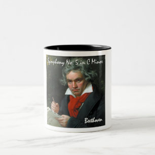 Café Em Dois Tons Caneca de Ludwig van Beethoven