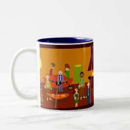 Café Em Dois Tons Caneca de luxe da casa do partido!