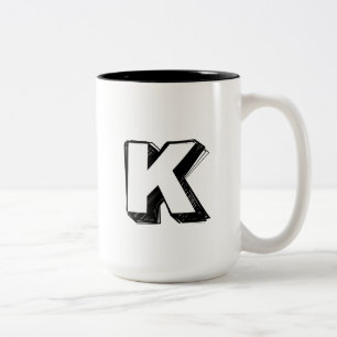 Café Em Dois Tons Caneca de Luxo Personalizada K - Elogio