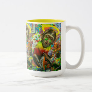 Café Em Dois Tons caneca de macaco