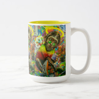 Café Em Dois Tons caneca de macaco