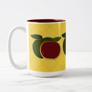 Café Em Dois Tons Caneca de Maçãs Negritas