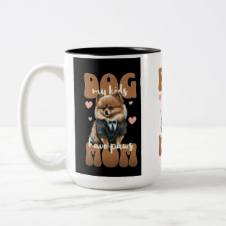 Café Em Dois Tons Caneca de Mãe de Cachorro – Design Minimalista – A