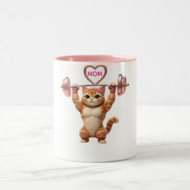 Café Em Dois Tons Caneca de Mãe de Gato de Academia Engraçada – Pres