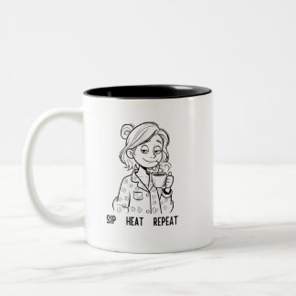 Café Em Dois Tons Caneca de Mãe Engraçada e Sarcástica