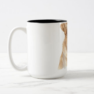 Café Em Dois Tons Caneca de Memorial de Pet Personalizada, Retriever