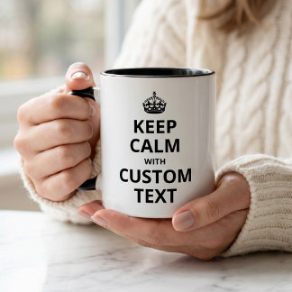 Café Em Dois Tons Caneca de Modelo de Citação Personalizada Keep Cal