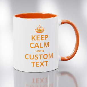 Café Em Dois Tons Caneca de Modelo de Citação Personalizada Keep Cal