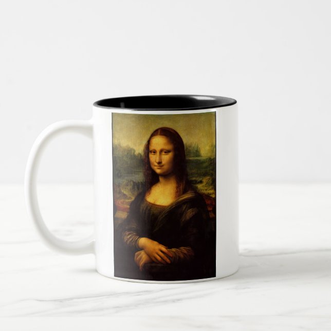 Café Em Dois Tons Caneca de Mona Lisa (Esquerda)