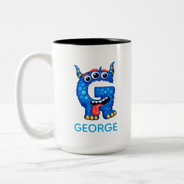 Café Em Dois Tons Caneca de Monstros Divertidos Personalizada para C (Esquerda)