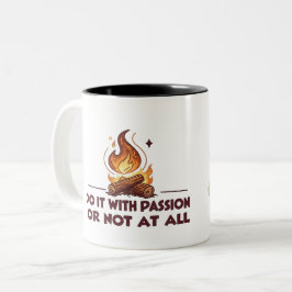 Café Em Dois Tons Caneca de Motivação Faça com Paixão Nome Personali