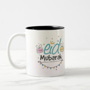 Café Em Dois Tons caneca de Mubarak do eid