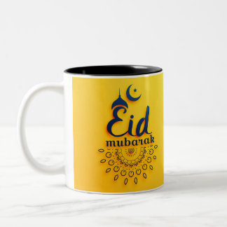 Café Em Dois Tons caneca de Mubarak do eid