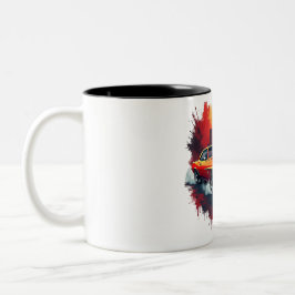 Café Em Dois Tons Caneca de Muscle Car Burnout