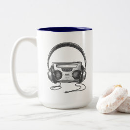 Café Em Dois Tons Caneca de Música