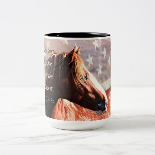 Café Em Dois Tons Caneca de MustangWILD (Centro)
