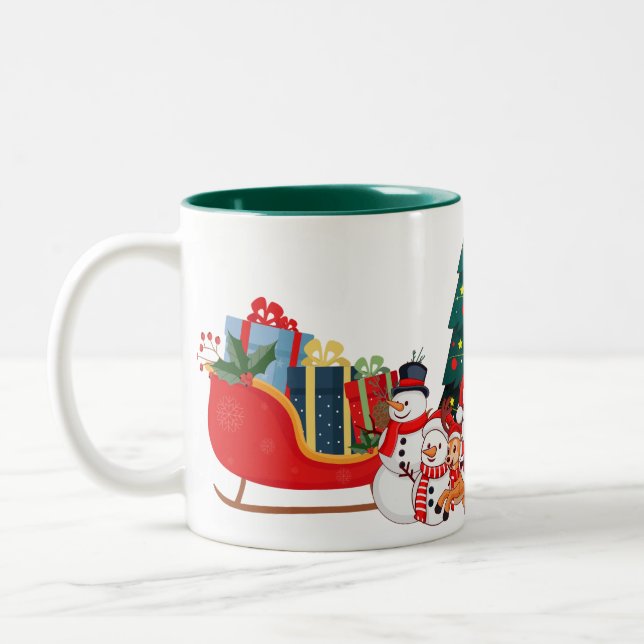 Café Em Dois Tons Caneca de Natal (Esquerda)