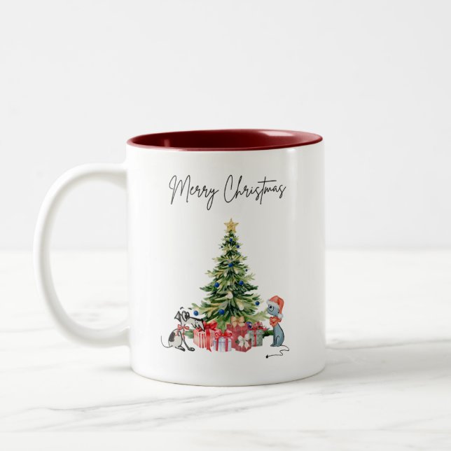 Café Em Dois Tons Caneca de Natal (Esquerda)