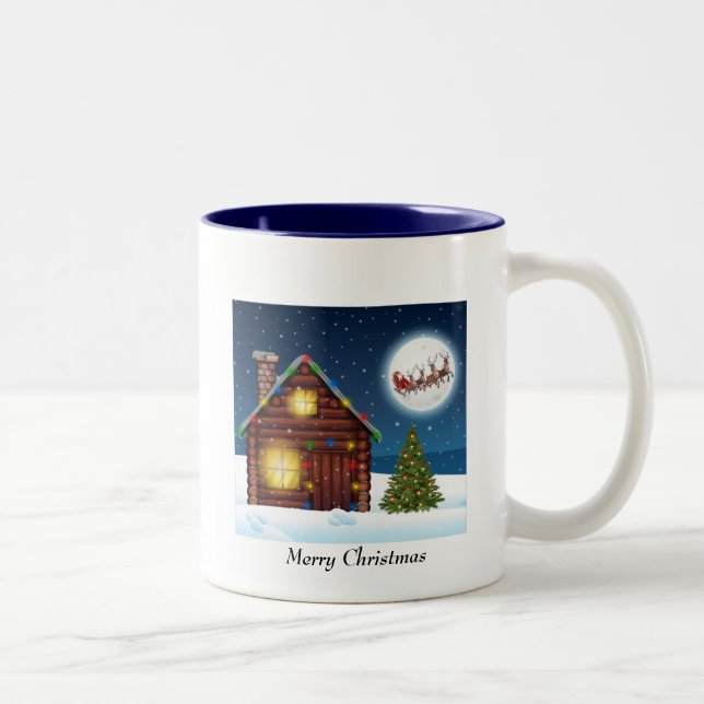 Café Em Dois Tons Caneca de Natal (Direita)