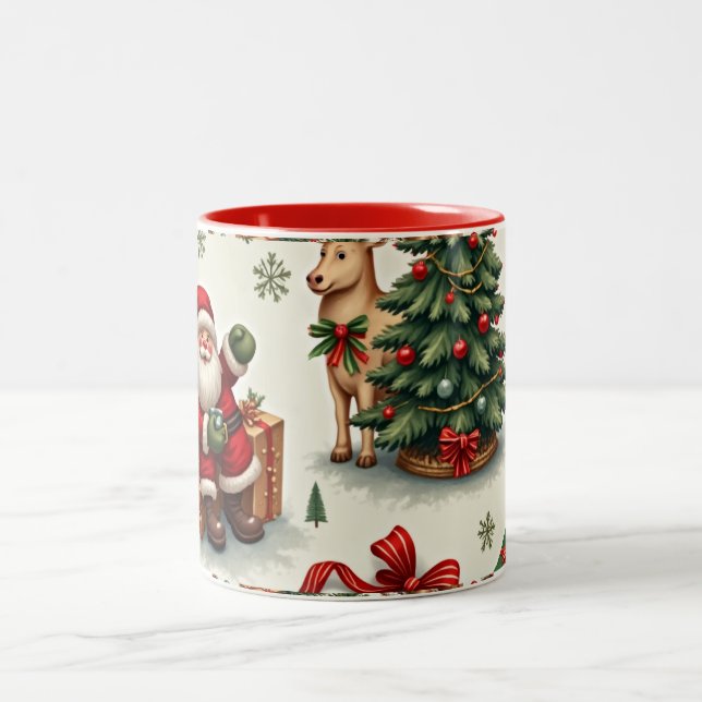 Café Em Dois Tons Caneca de natal (Centro)