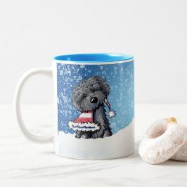 Café Em Dois Tons Caneca de Natal Bouvier des Flandres